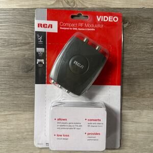 VINTAGE RCA Compact RF Modulator For Retro Video Games DVD and Satellite CRF907A